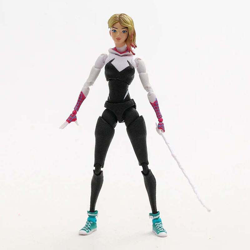 Marvel Revoltech Spiderman Gwen Action Figure Toy 15cm