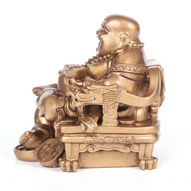 Miniature Fengshui Sitting Maitreya Laughing Buddha Statue 11cm