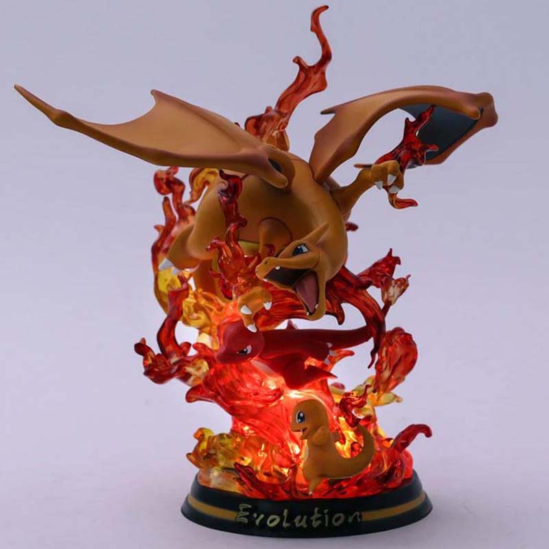 Pokemon Charizard Action Figure Collectible Model Toy with Light 26cm