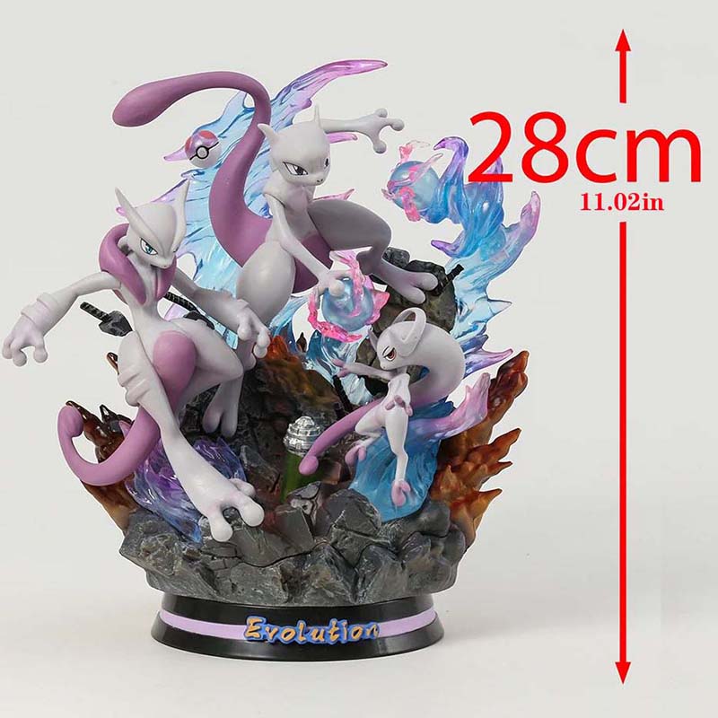 Pokemon Mewtwo Action Figure Collectible Model Toy with Light 28cm