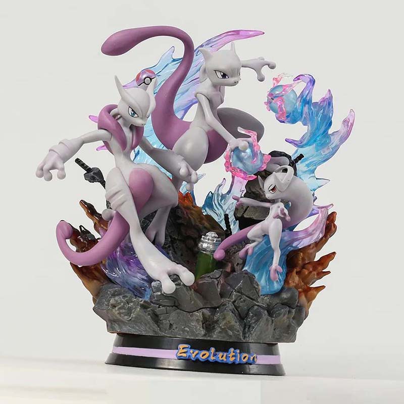 Pokemon Mewtwo Action Figure Collectible Model Toy with Light 28cm