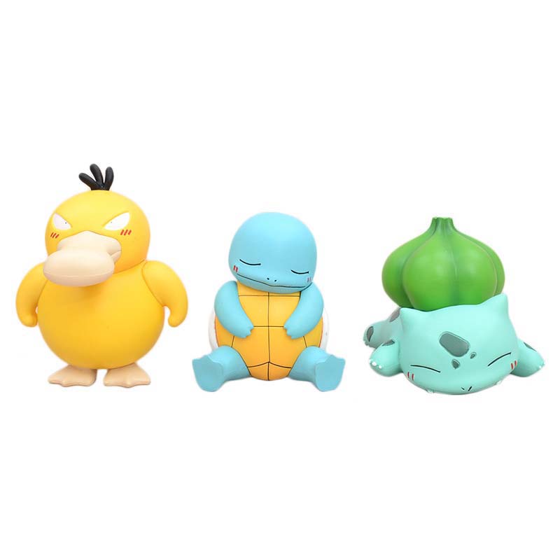 Pokemon Sleeping Bulbasaur Squirtle Anger Psyduck Action Figure Toy