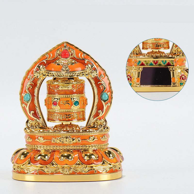 Solar Powered Tibetan Buddhist Prayer Wheel 11.5cm