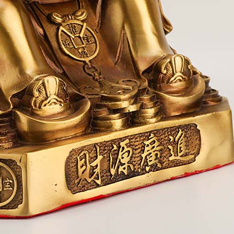 The God of Wealth Brass Statue Home Decoarion 17.5cm