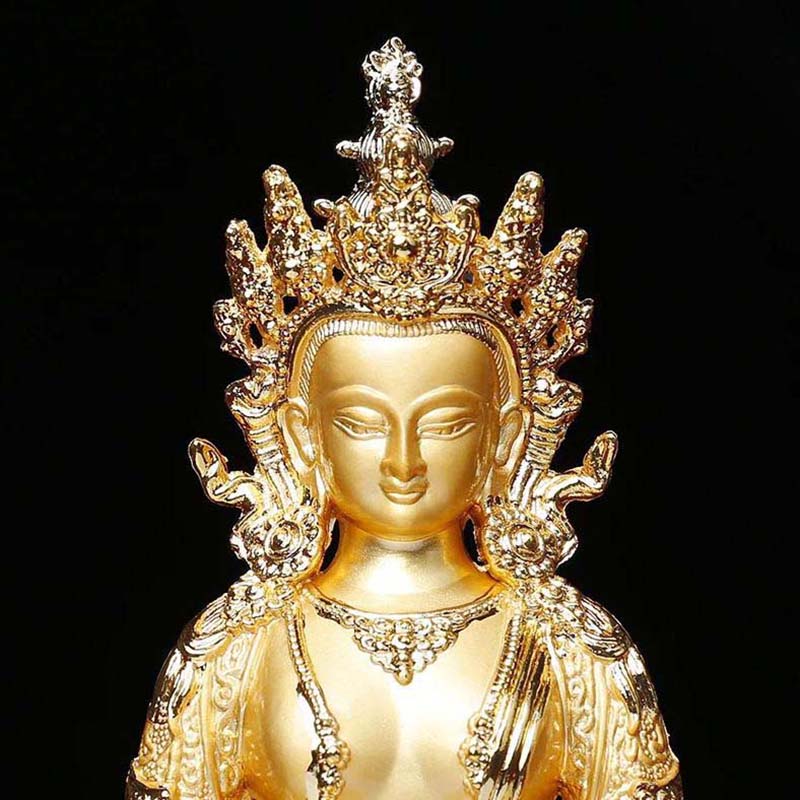 Tibetan Buddhist Longevity/Amitayus Buddha Statue 16cm
