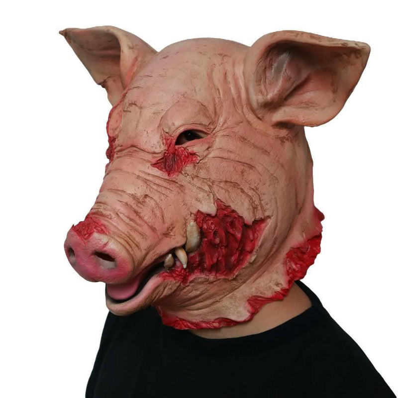 Horror Pig Mask Halloween Evil Full Head Animal Prop