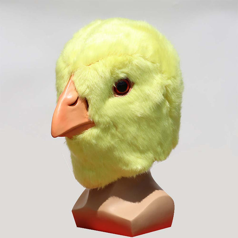 Animal Plush Chicken Face Mask Halloween Full Head Cosplay Prop