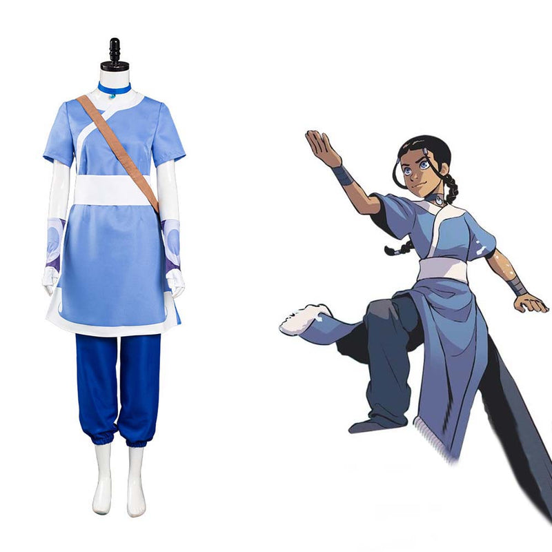 Anime Avatar The last Airbender Katara Cosplay Costume Halloween Suits