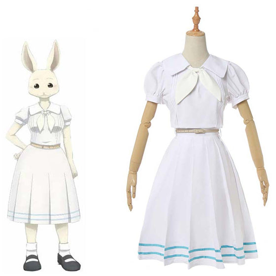 Anime Beastars Lolita Haru Cosplay Dress Skirt White Rabbit Girls Japanese Uniform