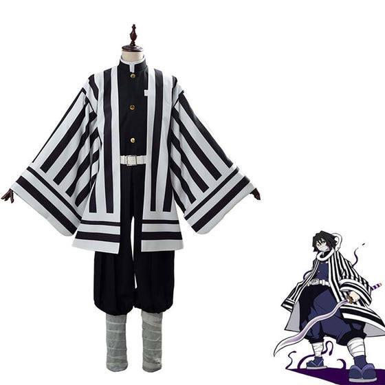 Anime Demon Slayer Yaiba Iguro Obanai Cloak Kimono Cosplay Costume