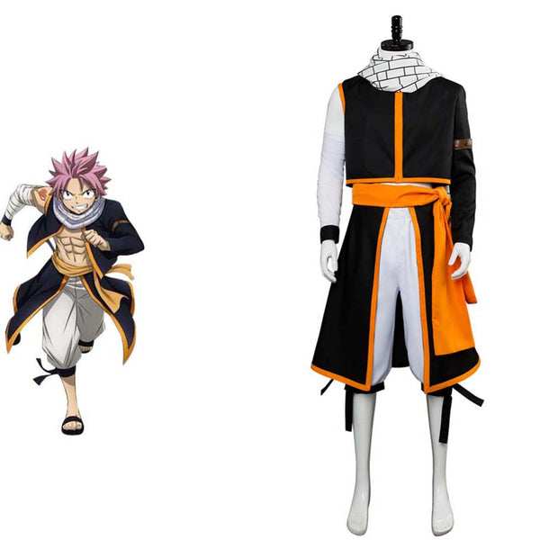 Anime Fairy Tail Etherious Natsu Dragneel Halloween Cosplay Costume Scarf