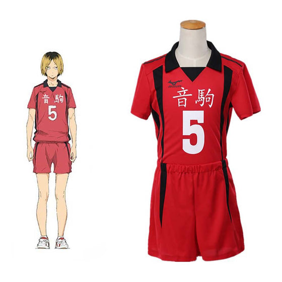 Anime Haikyuu High School Students Cosplay Ball Team Sportswear Uniform Number 5