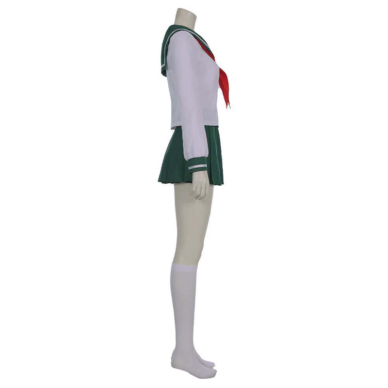 Anime Inuyasha Higurashi Kagome Cosplay Girl School Uniform Sailor Costume