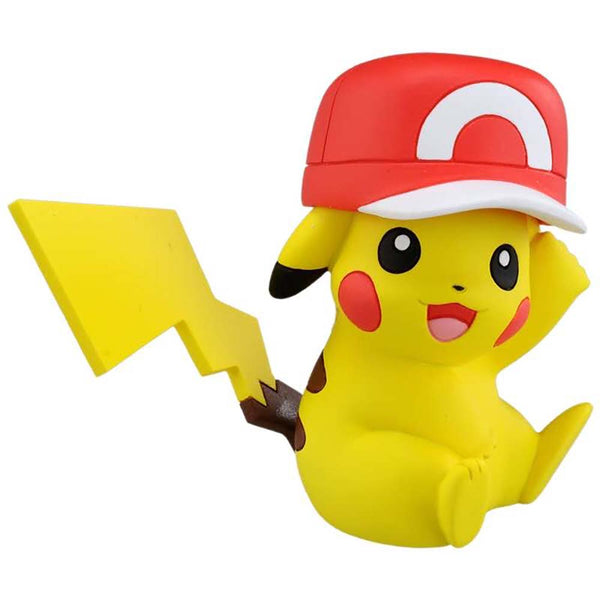 Anime Pokemon Wearing Ash's Hat Pikachu Action Figure Model Toy