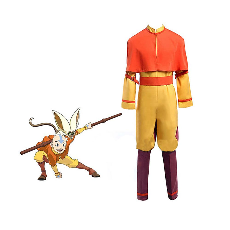 Avatar The Last Airbender Avatar Aang Cosplay Costume Jumpsuit Outfits