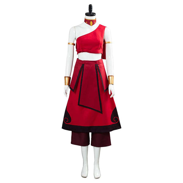 Avatar The Legend Of Korra Katara Red Dress Cosplay Costume