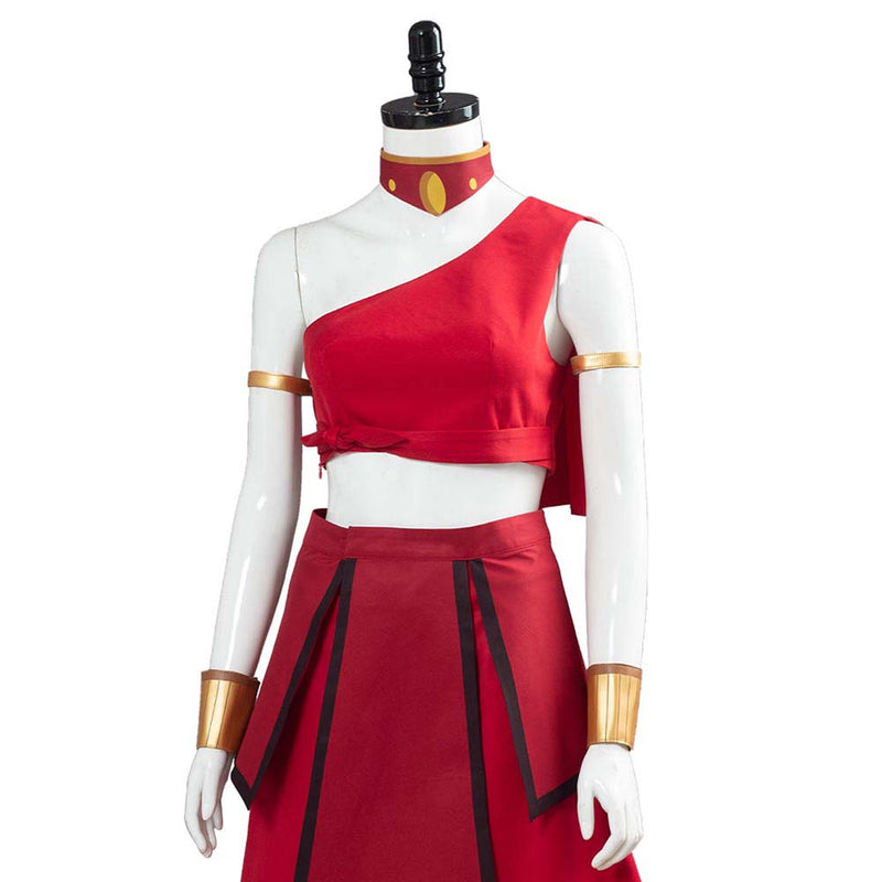Avatar The Legend Of Korra Katara Red Dress Cosplay Costume