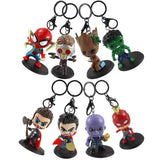 Avengers End Game Spiderman Hulk Thanos Groot Iron Man Doctor Strange Key Ring 8PCS/Set - Toysoff.com