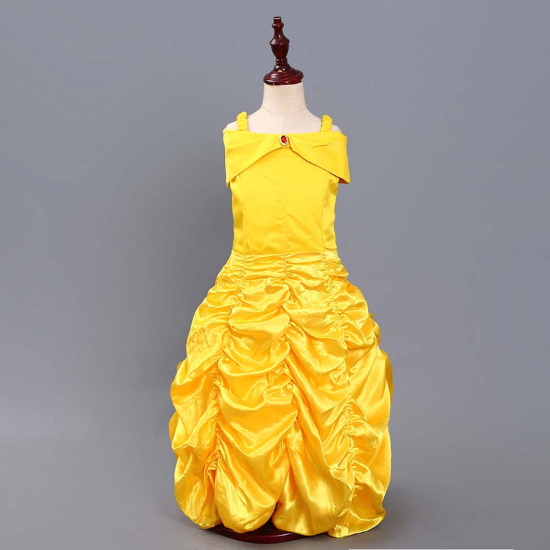 Beauty and the Beast Bella Layered Yellow Children Princess Dress