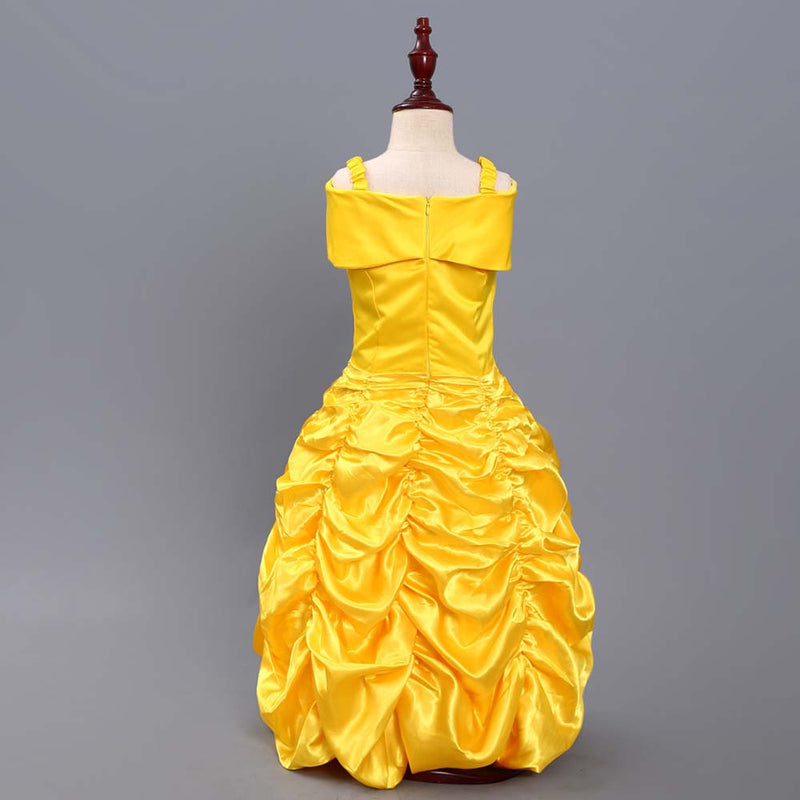 Beauty and the Beast Bella Layered Yellow Children Princess Dress