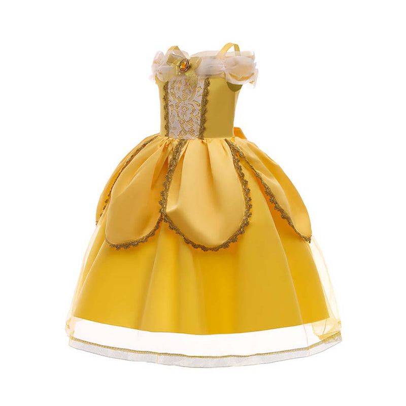 Beauty and the Beast Bella Suspender Princess Dress Children Costume