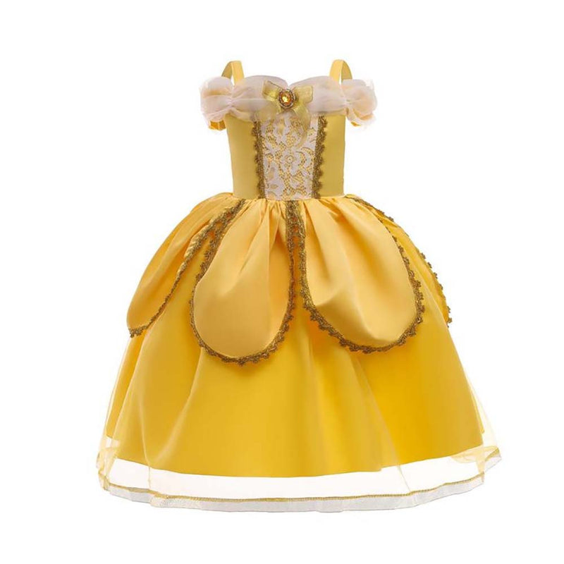 Beauty and the Beast Bella Suspender Princess Dress Children Costume