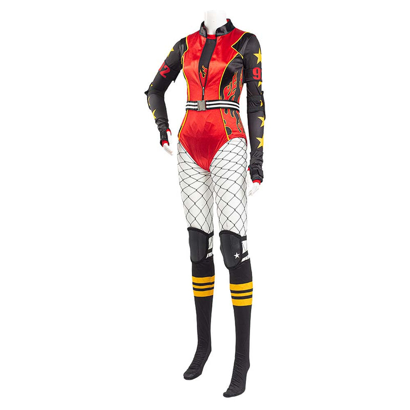 Birds Of Prey Harley Quinn Cosplay Costume Jumpsuit Roller Derby Outfit