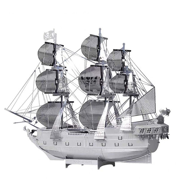 Black Pearl Pirate Boat 3D Model Metal Puzzle DIY Assembled Military Toy - Toysoff.com