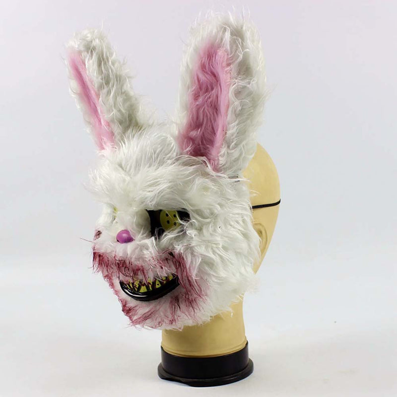 Bloody Plush Rabbit Mask Halloween Party Animal Head Prop