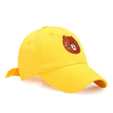 Brown Bear Leisure Baseball Cap Embroidery Cotton Kids Sun Hat - Toysoff.com