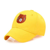 Brown Bear Leisure Baseball Cap Embroidery Cotton Kids Sun Hat - Toysoff.com