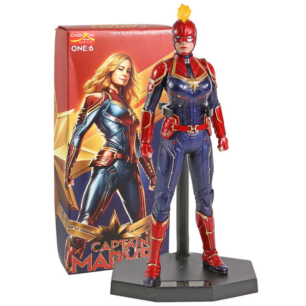 Captain Marvel Carol Danvers Action Figure Collection Model Toy 30cm