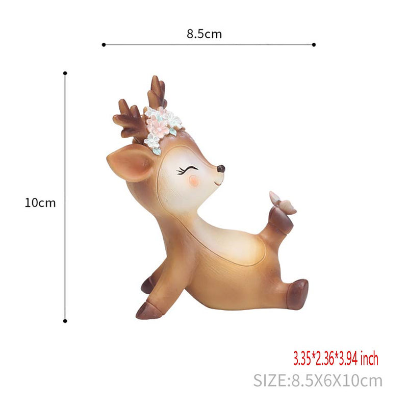 Cartoon Animal Fawn Action Figure Interior Decoration Model Toy