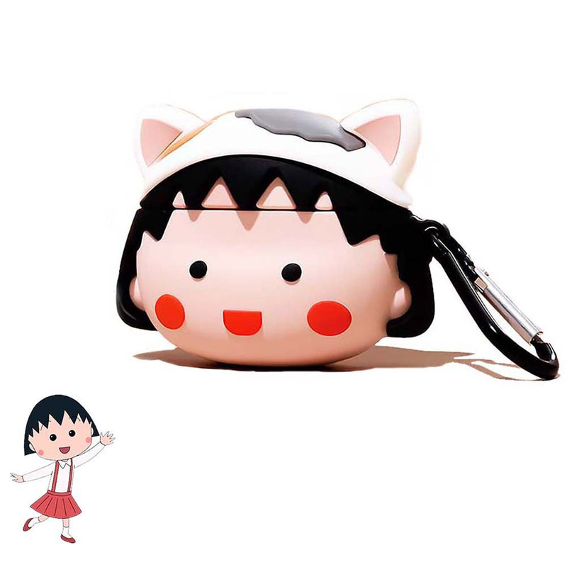 Cartoon Chibi Maruko Chan Sakura Momoko Apple Airpods Case Fun Gift