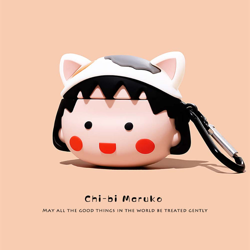 Cartoon Chibi Maruko Chan Sakura Momoko Apple Airpods Case Fun Gift