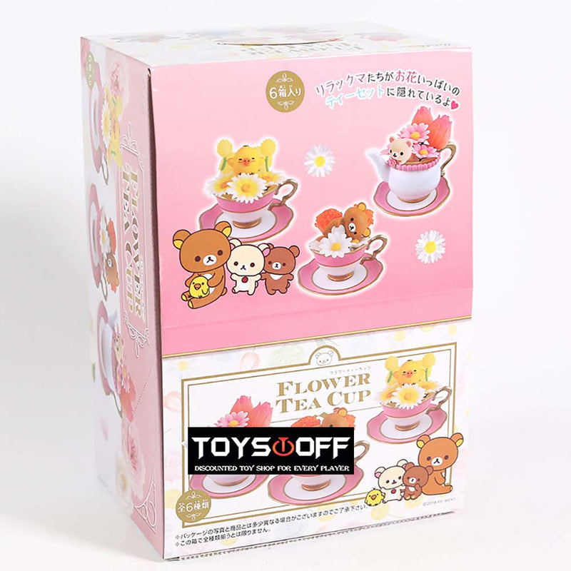 Cartoon Cute Bear Flower Tea Cup Action Figure Toy 6pcs 7cm