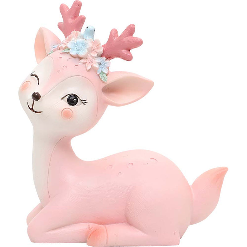 Cartoon Pink Blue Fawn Action Figure Interior Decoration Model Toy