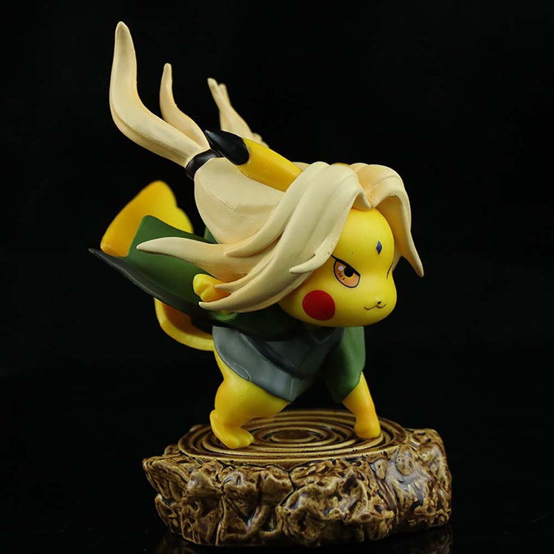 Cartoon Pokemon Pikachu Cos Naruto Tsunade Action Figure Funny Toy 11cm