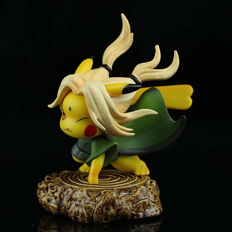 Cartoon Pokemon Pikachu Cos Naruto Tsunade Action Figure Funny Toy 11cm