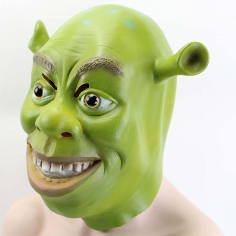 Cartoon Shrek Mask Helmet Halloween Cosplay Funny Party Headgear Prop