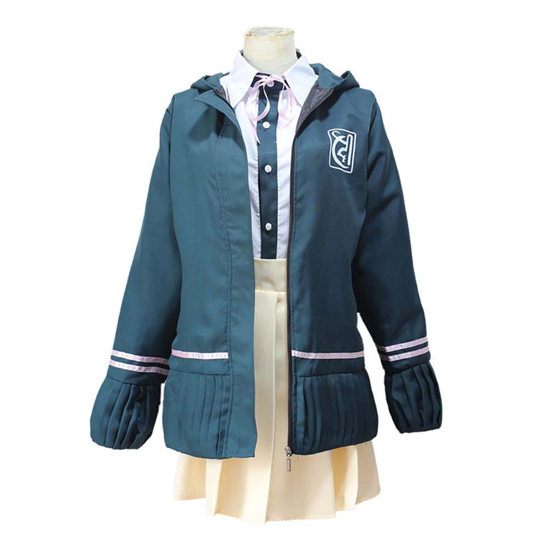 DanganRonpa Nanami Chiaki Uniform Jacket Shirt Tie Skirt Women Halloween Cosplay Costume - Toysoff.com