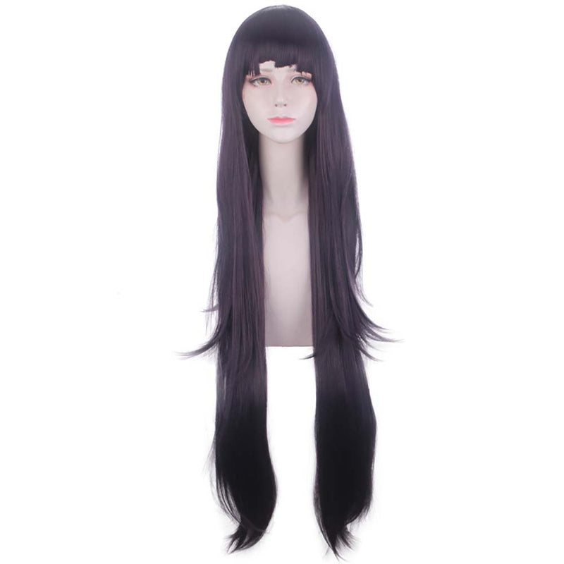 Danganronpa Mikan Tsumiki Cosplay Wig Halloween Party Black Long Hair