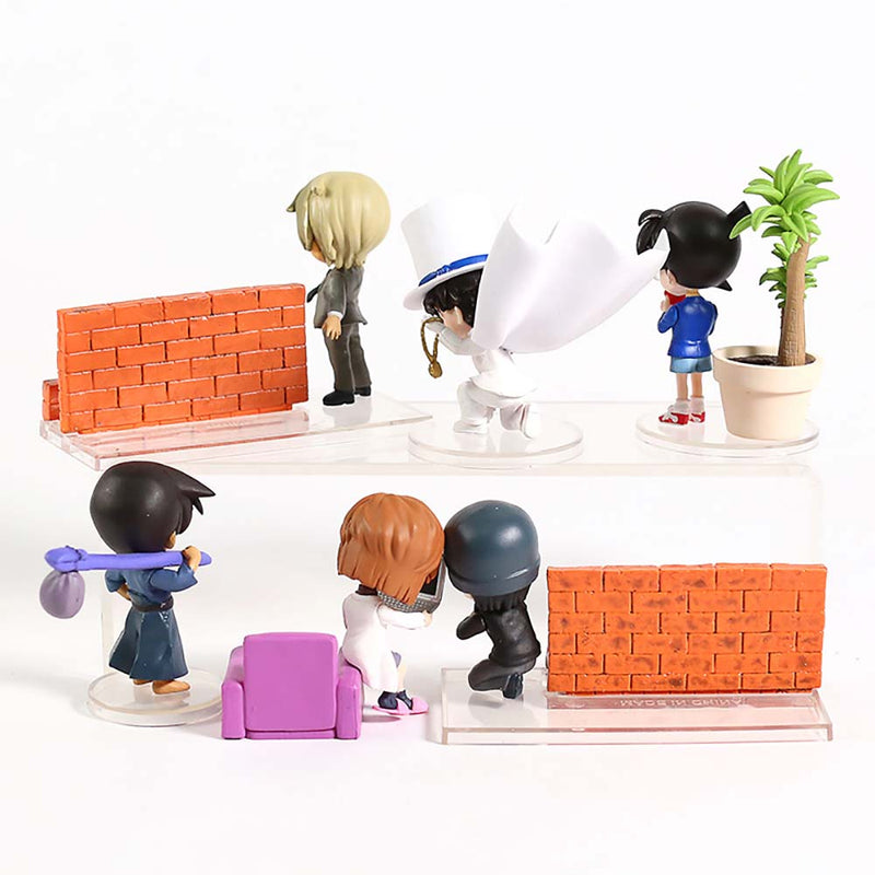 Detective Conan Sherry Hattori Heiji Action Figure Mini Toy 6pcs