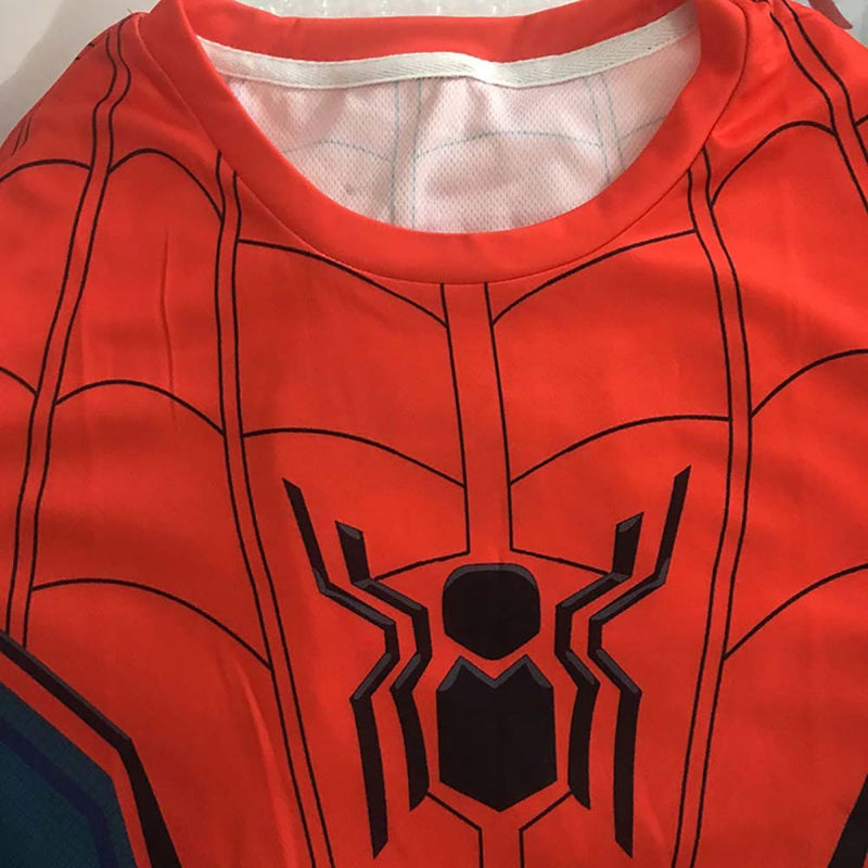 Disney Marvel Superhero Spiderman Cosplay Costume Men Boys T-Shirt and Hoody Set