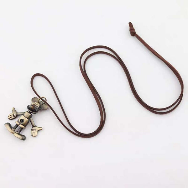 Disney Mickey Necklace Cartoon Accessories Retro Simple Fashionable And Versatile Pendant - Toysoff.com