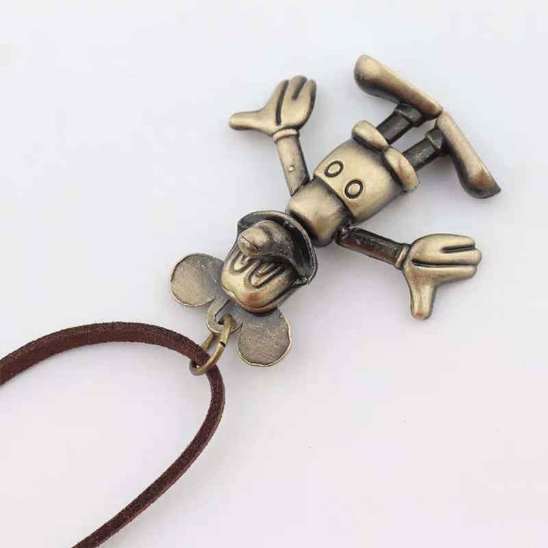 Disney Mickey Necklace Cartoon Accessories Retro Simple Fashionable And Versatile Pendant - Toysoff.com