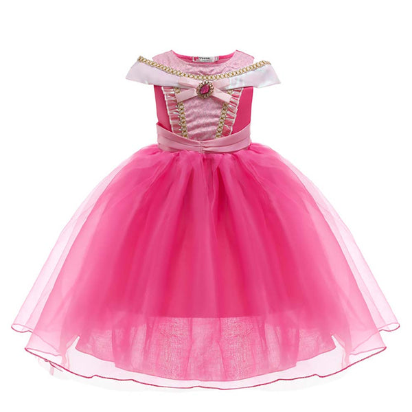 Disney Sleeping Beauty Aurora Princess Dress Fancy Children Cosplay Costume
