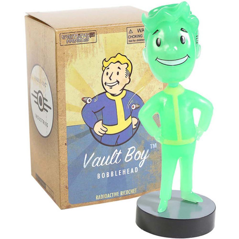 Fallout Vault Boy Radioactive Ricochet Toughness Nerd Rage Bobble Head Action Figure