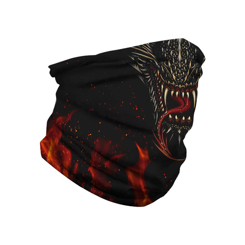 Fiery Dragon Printing Outdoors Neck Gaiter Face Cover Multifunctional Mask