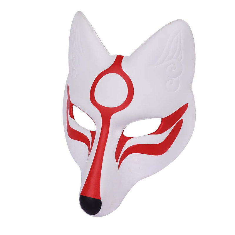 Fox Mask Japanese Style Kabuki Kitsune Halloween Cosplay Prop